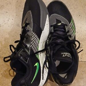 Nike Black and Green Athletic Shoes